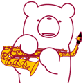 The bear."UGOKUMA"He plays a saxophone.2