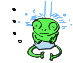 Kaeru Onsen-Frog Hotsprings sticker #14927038