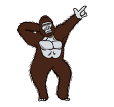 Dancing Gorilla 2 sticker #14929303
