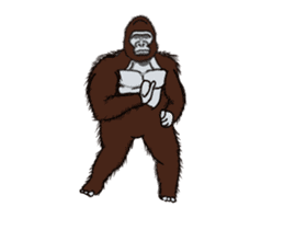 Dancing Gorilla 2 sticker #14929308