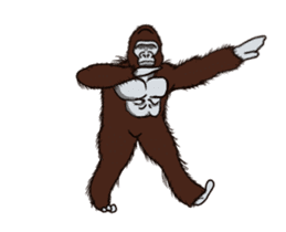Dancing Gorilla 2 sticker #14929325