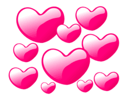 Many heart shapes! Love hearts!(English) sticker #14929486