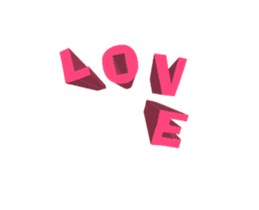 Many heart shapes! Love hearts!(English) sticker #14929502