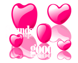 Many heart shapes! Love hearts!(English) sticker #14929506