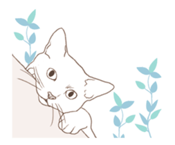 Scandinavian style cat sticker(animated) sticker #14930835