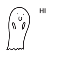 cartoon ghost sticker #14931278