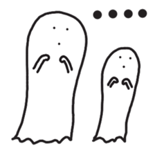 cartoon ghost sticker #14931279