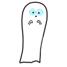 cartoon ghost sticker #14931291