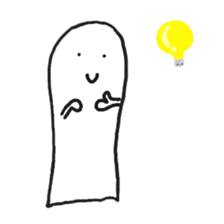 cartoon ghost sticker #14931293