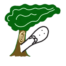 cartoon ghost sticker #14931298