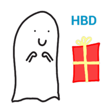 cartoon ghost sticker #14931299