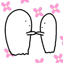 cartoon ghost sticker #14931301