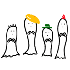 cartoon ghost sticker #14931314