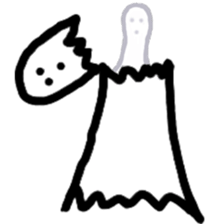 cartoon ghost sticker #14931315