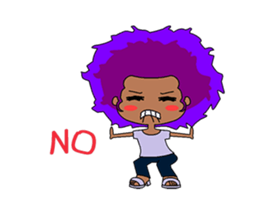 Afro girl animation sticker #14932234