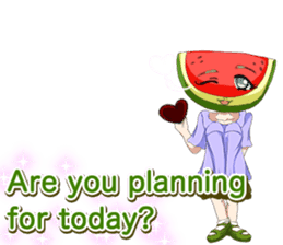 Lovely Girls Fruits Valentine. sticker #14934951