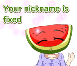 Lovely Girls Fruits Valentine. sticker #14934955