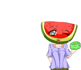 Lovely Girls Fruits Valentine. sticker #14934959