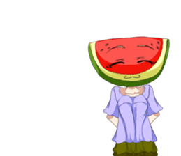 Lovely Girls Fruits Valentine. sticker #14934963