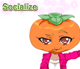 Lovely Girls Fruits Valentine. sticker #14934965