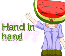 Lovely Girls Fruits Valentine. sticker #14934967