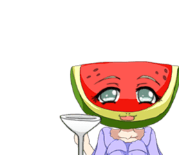 Lovely Girls Fruits Valentine. sticker #14934971