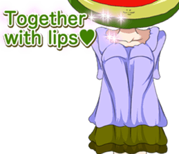 Lovely Girls Fruits Valentine. sticker #14934983