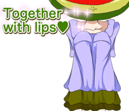 Lovely Girls Fruits Valentine. sticker #14934983