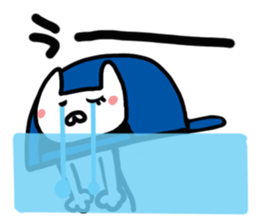 Kitty of a hat. sticker #14935089