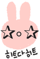Lovely Pink Rabbit Korean Emoji 1 sticker #14935967