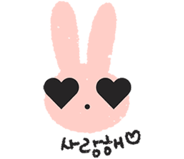 Lovely Pink Rabbit Korean Emoji 1 sticker #14935977