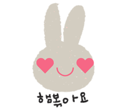 Lovely Pink Rabbit Korean Emoji 1 sticker #14935984