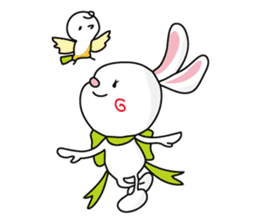 Bunny's ribbon sticker #14936003