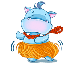 Happy Hippo - the friendly hippopotamus sticker #14936247