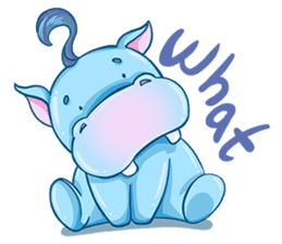 Happy Hippo - the friendly hippopotamus sticker #14936248