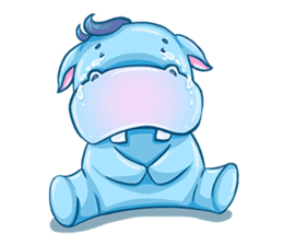 Happy Hippo - the friendly hippopotamus sticker #14936252