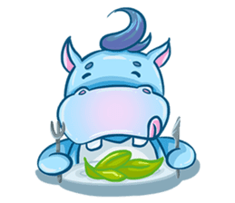 Happy Hippo - the friendly hippopotamus sticker #14936254
