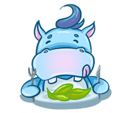 Happy Hippo - the friendly hippopotamus sticker #14936254