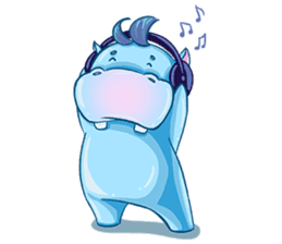 Happy Hippo - the friendly hippopotamus sticker #14936255
