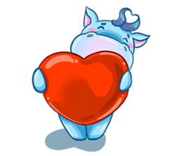 Happy Hippo - the friendly hippopotamus sticker #14936256