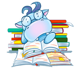 Happy Hippo - the friendly hippopotamus sticker #14936259