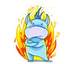 Happy Hippo - the friendly hippopotamus sticker #14936262