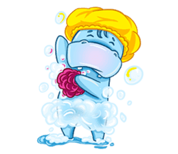 Happy Hippo - the friendly hippopotamus sticker #14936264