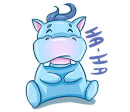 Happy Hippo - the friendly hippopotamus sticker #14936265