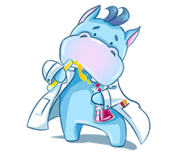 Happy Hippo - the friendly hippopotamus sticker #14936266