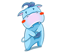 Happy Hippo - the friendly hippopotamus sticker #14936267