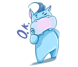 Happy Hippo - the friendly hippopotamus sticker #14936269