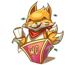3Teiru - the friendly fox sticker #14936974