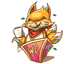 3Teiru - the friendly fox sticker #14936974