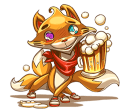 3Teiru - the friendly fox sticker #14936975